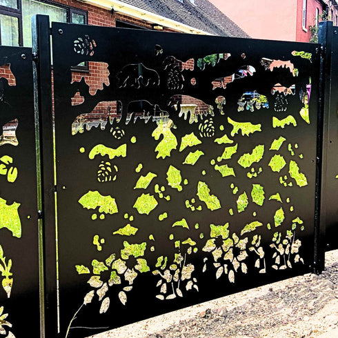 Metal Fence Panels and Posts, Winter Garden Steel Fencing Screens