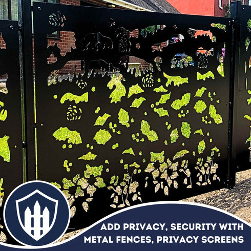 Metal Fence Panels and Posts, Winter Garden Steel Fencing Screens