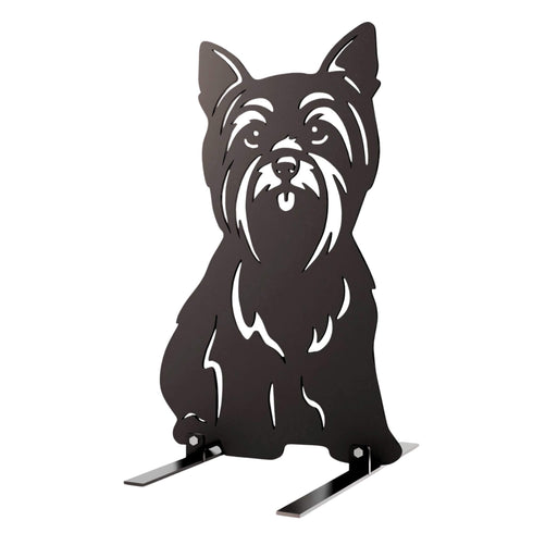 Yorkshire Terrier Metal Statue Garden Ornament Home Decoration Gift for Dog Owner