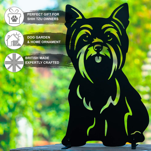 Yorkshire Terrier Metal Statue Garden Ornament Home Decoration Gift for Dog Owner