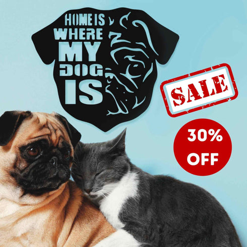 PUG Wall Art Hanging Sign
