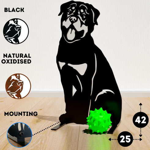 Rottweiler Dog Loss Garden Memorial Stone Statue Ornament