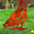 Chickens Garden Ornament Metal Birds Decoration
