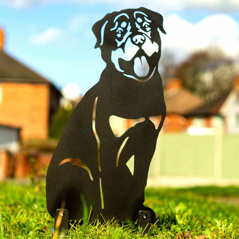 Rottweiler Dog Loss Garden Memorial Stone Statue Ornament