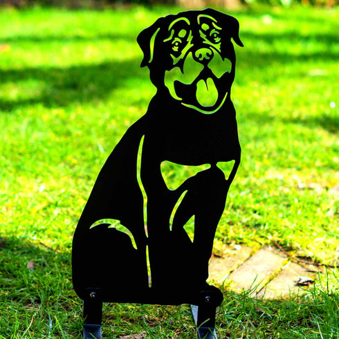 Rottweiler Dog Loss Garden Memorial Stone Statue Ornament