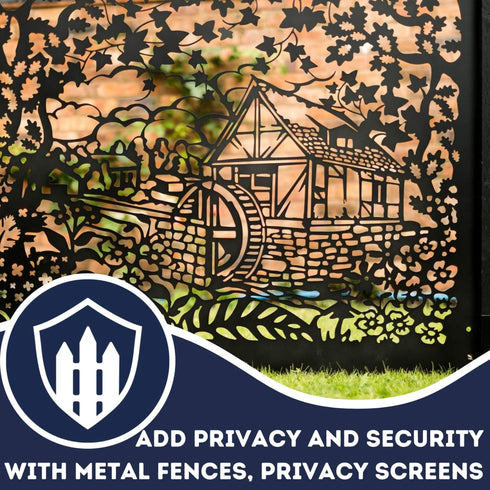 Metal Fence Panels Water Mill Garden Fencing Screens