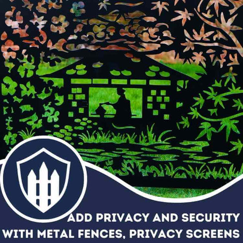 Metal Garden Fence Panels Japanese Fencing Screens Tea Ceremony