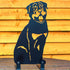 Rottweiler Dog Loss Garden Memorial Stone Statue Ornament