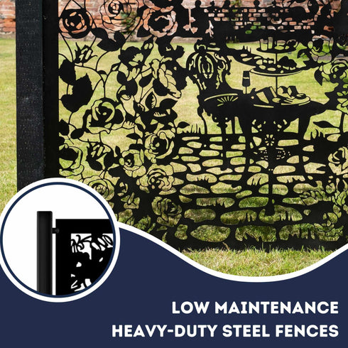 Rose Garden Metal Fence Panels Fencing Screens