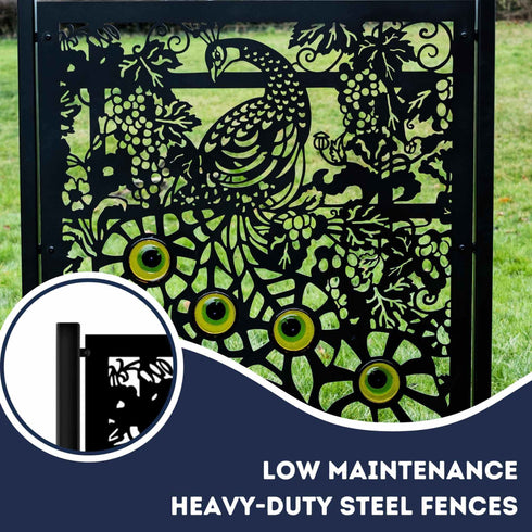 Peacock Metal Garden Fence Panels Fencing Privacy Screening