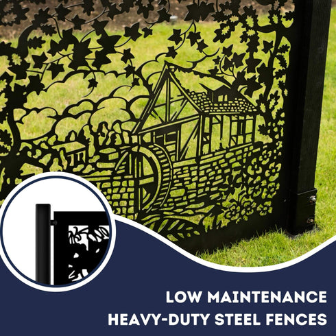 Metal Fence Panels Water Mill Garden Fencing Screens