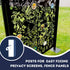 The Exotic Garden Garden Fence Panels Privacy Screens with Glass inserts, Metal, Laser Cut, Black Powder Coated. Made in UK