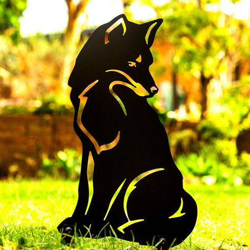Fox Metal Garden Ornament, Gift for Animal Lover