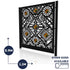 Art Deco Garden Fence Panels Privacy Screens with Glass inserts, Metal, Laser Cut, Black Powder Coated. Made in UK