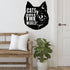 House Cat Wall Art Hanging Sign – Present for Cat Lover, Metal Laser Cut Home Décor, Patio, Garden, Room, Indoor or Outdoor Artwork Gift Plaque