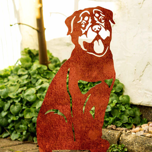 Rottweiler Dog Loss Garden Memorial Stone Statue Ornament
