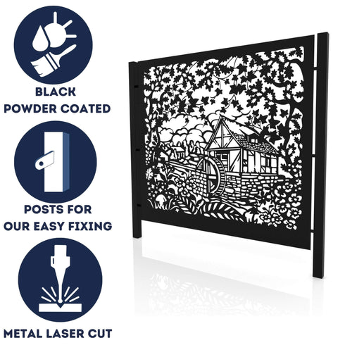 Metal Fence Panels Water Mill Garden Fencing Screens