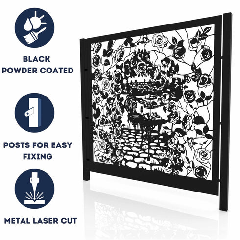 Rose Garden Metal Fence Panels Fencing Screens