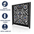 Art Deco Garden Fence Panels Privacy Screens with Glass inserts, Metal, Laser Cut, Black Powder Coated. Made in UK