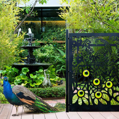 Peacock Metal Garden Fence Panels Fencing Privacy Screening