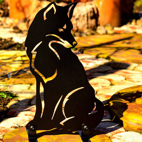 Fox Metal Garden Ornament, Gift for Animal Lover