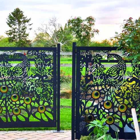 Peacock Metal Garden Fence Panels Fencing Privacy Screening