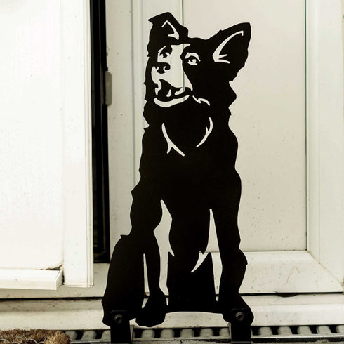 Border Collie Australian Shepherd Sculpture Dog Lover Owner Gift Garden Ornament