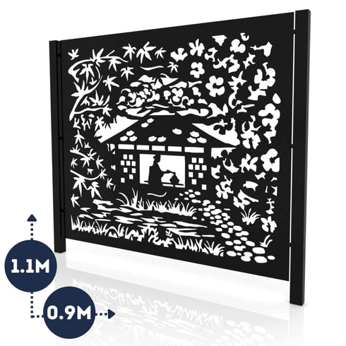 Metal Garden Fence Panels Japanese Fencing Screens Tea Ceremony
