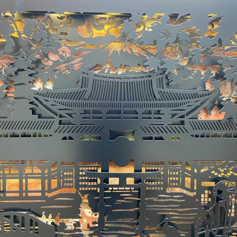 Bespoke Project Japanese Garden - Fencing and Wall Illuminated Panel