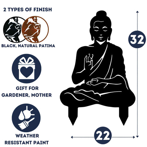 Buddha Metal Garden Ornament