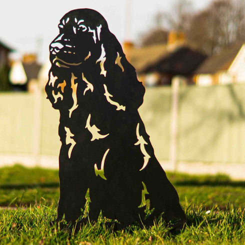 COCKER SPANIEL Dog Loss Memorial Dog Lovers Present Garden Grave Patio Decor Gift for Dog Breeder Outdoor Indoor Lawn Metal Handmade Art Personalised