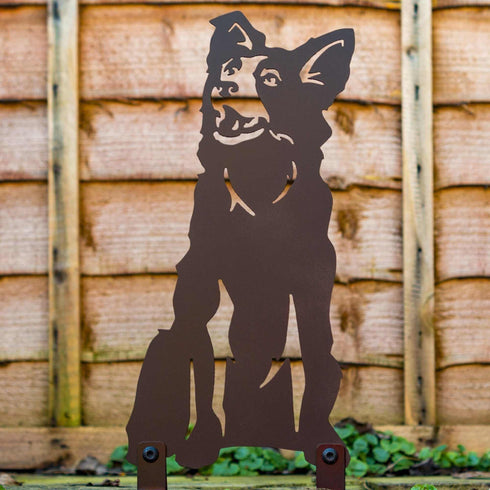 Border Collie Dog Loss Garden Memorial Australian Shepherd Stone Statue Ornament