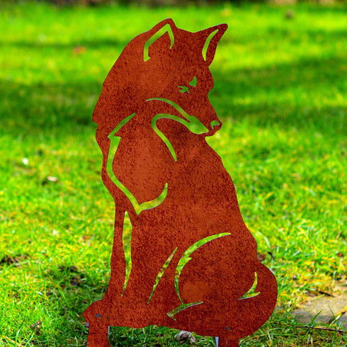 Fox Metal Garden Ornament, Gift for Animal Lover