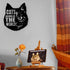 House Cat Wall Art Hanging Sign – Present for Cat Lover, Metal Laser Cut Home Décor, Patio, Garden, Room, Indoor or Outdoor Artwork Gift Plaque
