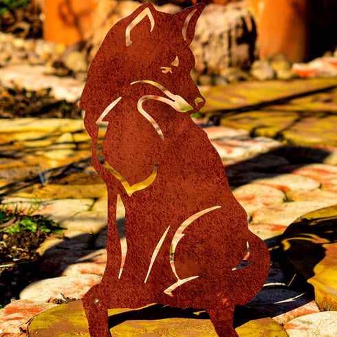 Fox Metal Garden Ornament, Gift for Animal Lover