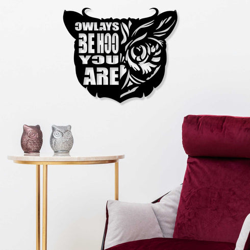 Owl Wall Art Hanging Sign Animal Face Mask Housewarming Present Bird Lover Gift House Indoor Outdoor Home Decor Garden Ornament Spiritual Tribal Contemporary Art