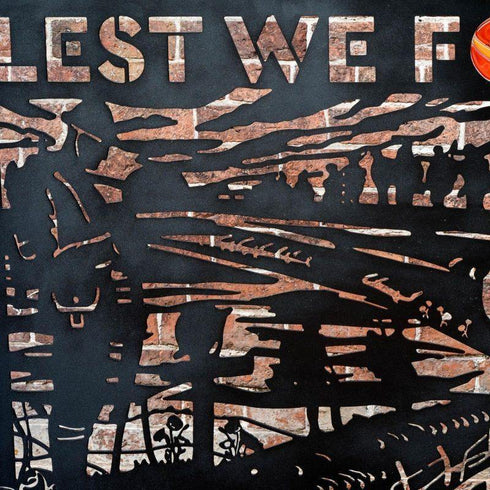 Lest We Forget ( Remembrance Day) Patio screen or Fence panel with Glass inserts