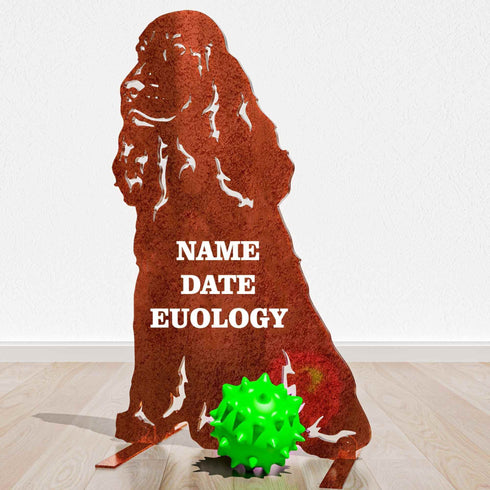 COCKER SPANIEL Dog Loss Memorial Dog Lovers Present Garden Grave Patio Decor Gift for Dog Breeder Outdoor Indoor Lawn Metal Handmade Art Personalised