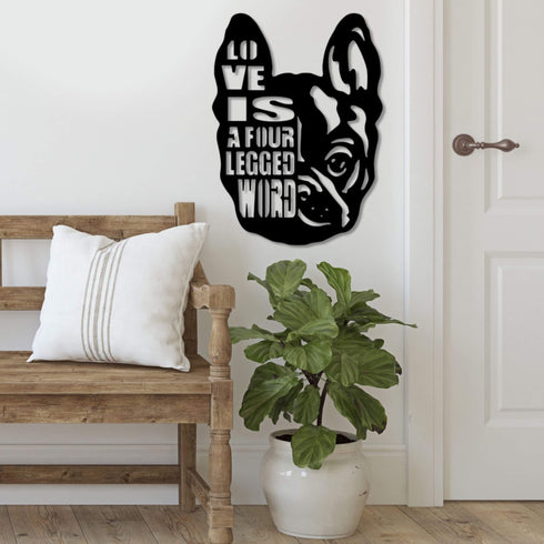 FRENCH BULLDOG BOSTON TERRIER Wall Art Hanging Sign