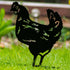 Chickens Garden Ornament Metal Birds Decoration