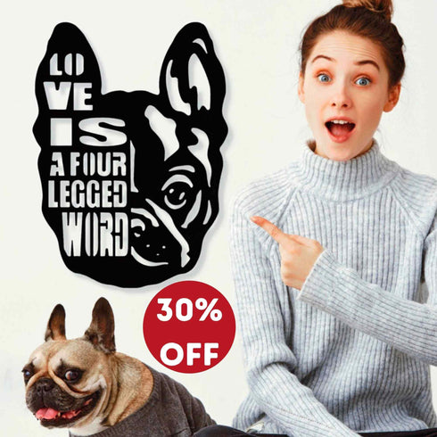 FRENCH BULLDOG BOSTON TERRIER Wall Art Hanging Sign