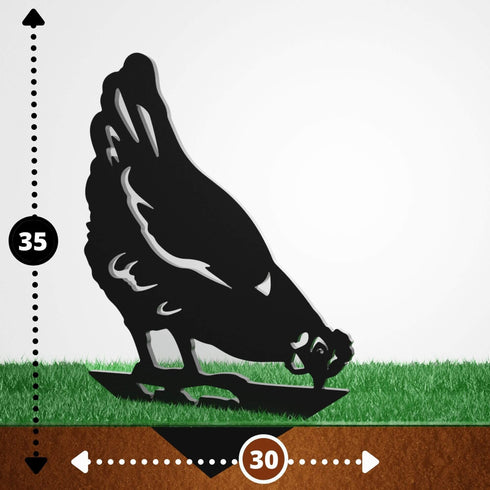 Chickens Garden Ornament Metal Birds Decoration