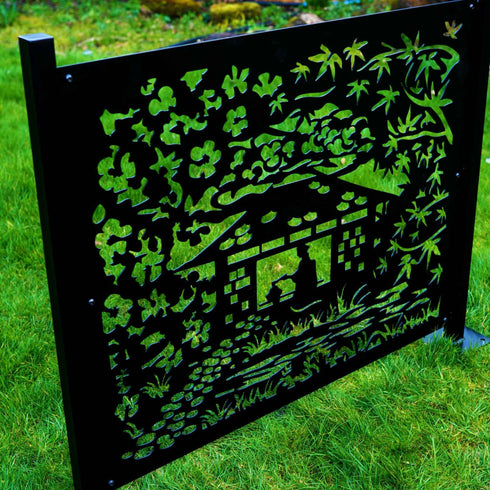 Metal Garden Fence Panels Japanese Fencing Screens Tea Ceremony