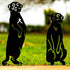 Meerkats Garden Ornament Metal Animal Outdoor Decoration Gift for Gardener Mothers Day