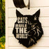 Maine Coon CAT Wall Art Hanging Sign - Present for Dog Lovers, Metal Laser Cut Home Décor, Patio, Garden, Room, Indoor or Outdoor Artwork Gift Plaque