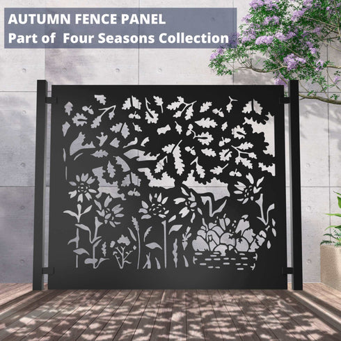 Metal Fence Panels Autumn Garden Fencing Screens
