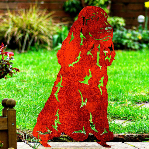 Working Springer Cocker Spaniel  Statue Dog Owner Gift Garden Ornament