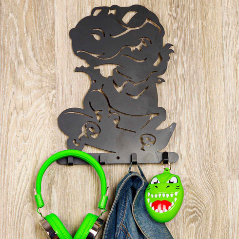 Dinosaur Boys Bedroom Wall Hook Hanger Jurassic Park Coat Robe Holder