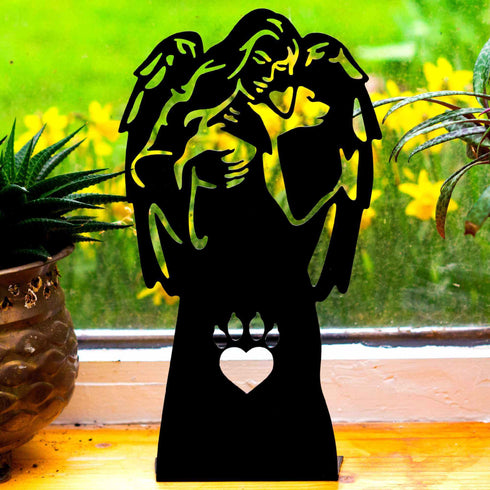 Dog Loss Garden Memorial Statue Angel Figurine Pet Grave Marker Ornament