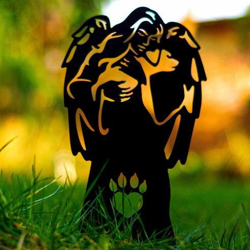 Dog Loss Garden Memorial Statue Angel Figurine Pet Grave Marker Ornament